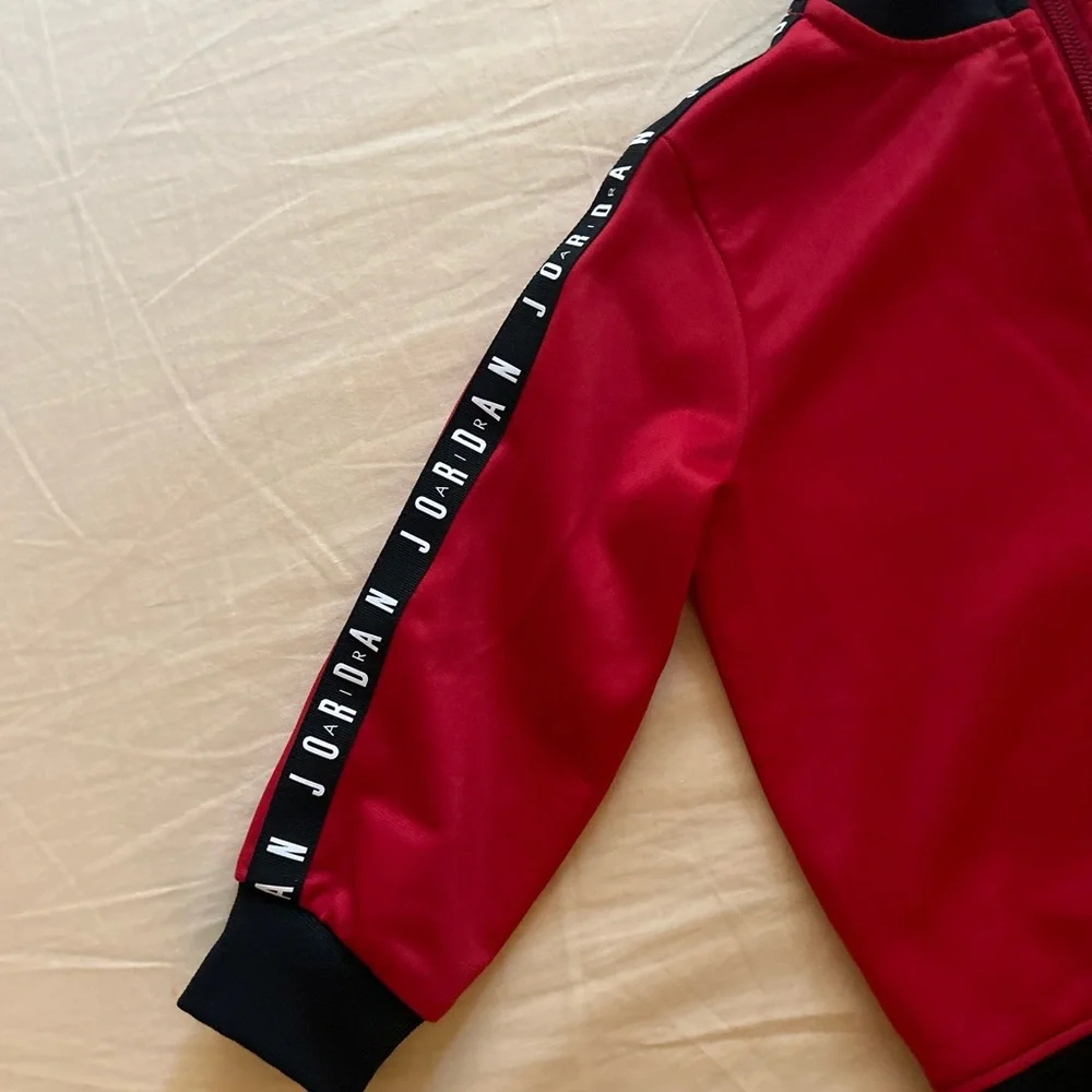 EUC Jordan Toddler Boys Black and Red Long sleeve Sweater- Size 18M